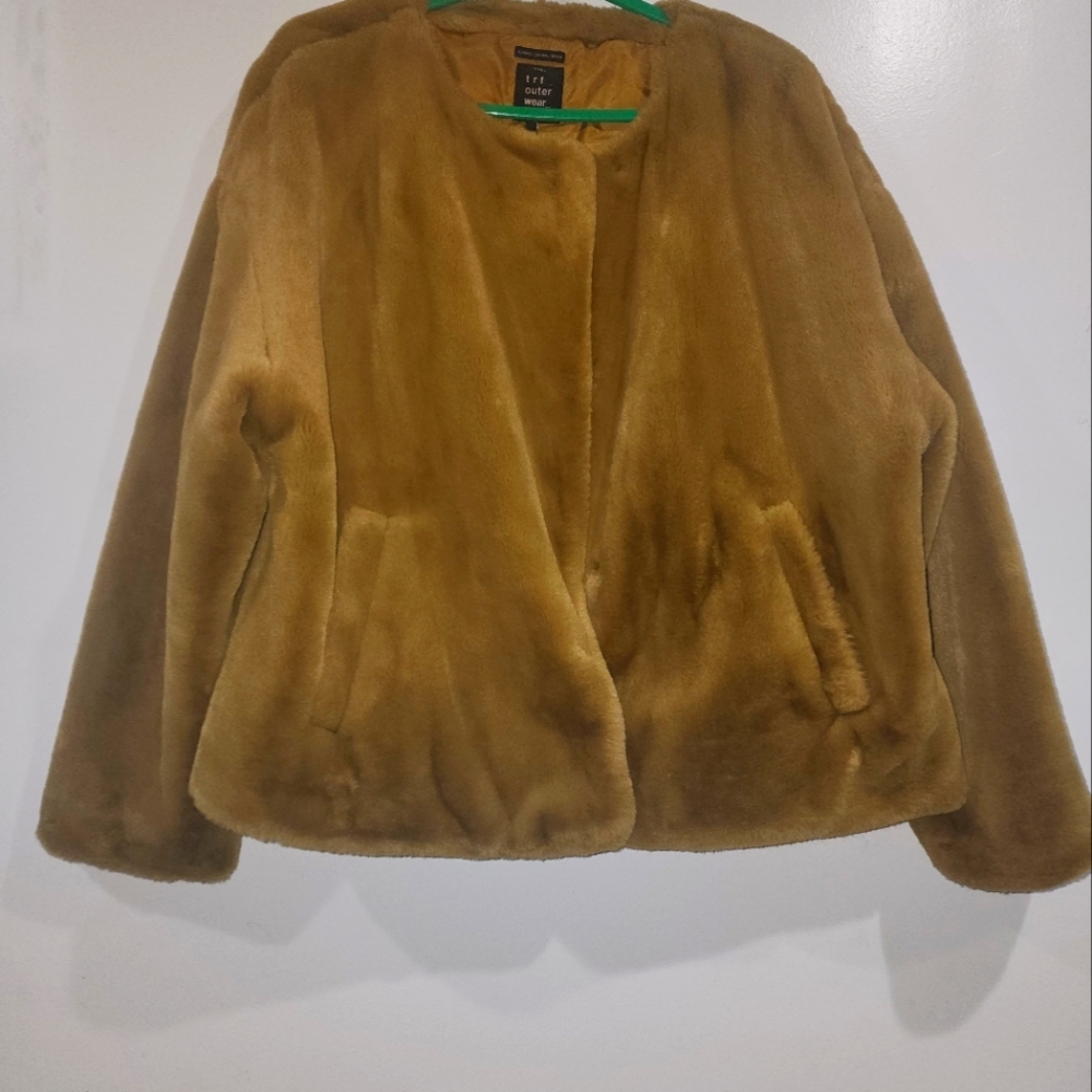 Gently worn Zara faux fur coat